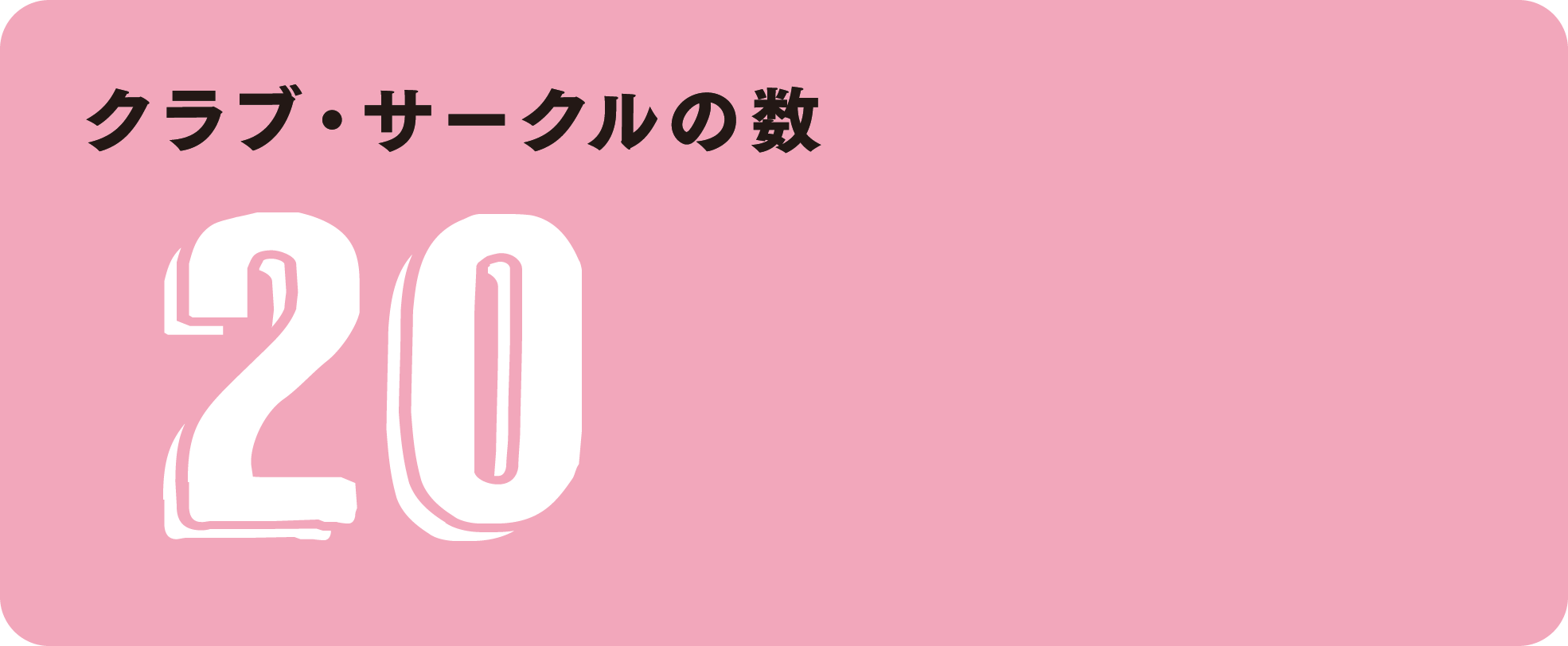 クラブ・サークルの数 20