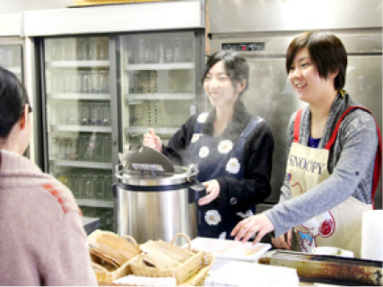 高梁川マルシェで店舗体験での写真