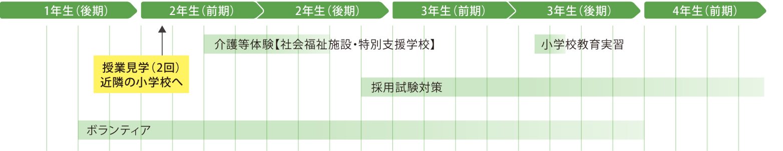 4年間プログラムの表
