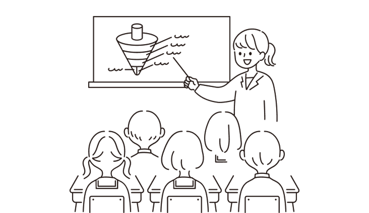 学校（栄養教諭・家庭科教諭）のイメージイラスト