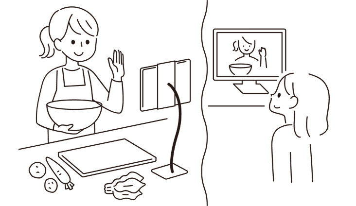 メディア（料理研究家）・起業のイメージイラスト