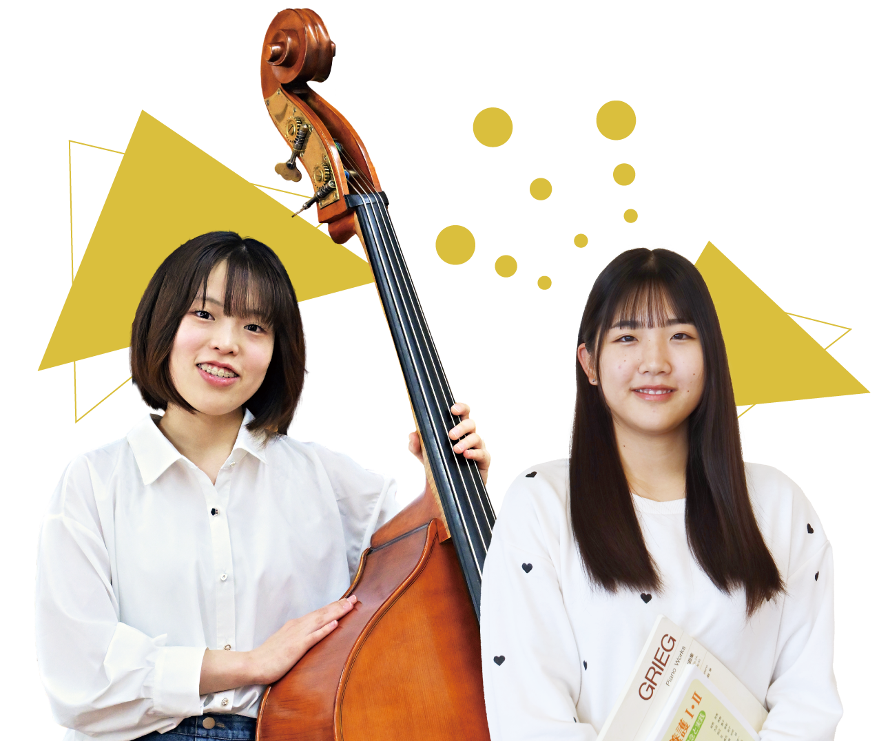 短期大学音楽学科の学生写真